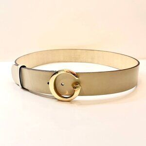 Authentic Gucci G Buckle Leather Belt